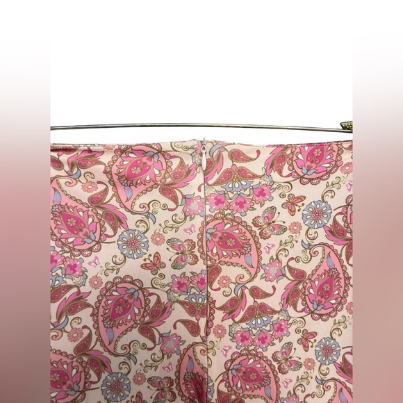 Tiger Most Womens High Rise Pink Paisley Butterfly Flare Pants Medium Fairycore - Picture 5 of 8